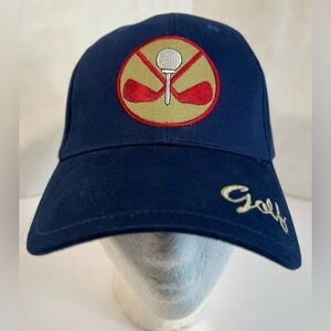 Golfer Golf Baseball Cap Strapback Hat Navy One Size Adjustable Casual Wear